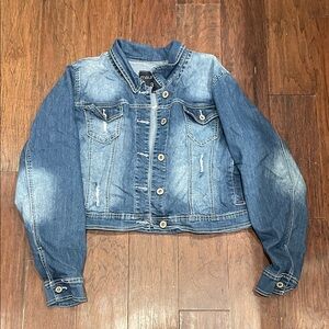 Maurice’s Denim Jacket with Distressed Details